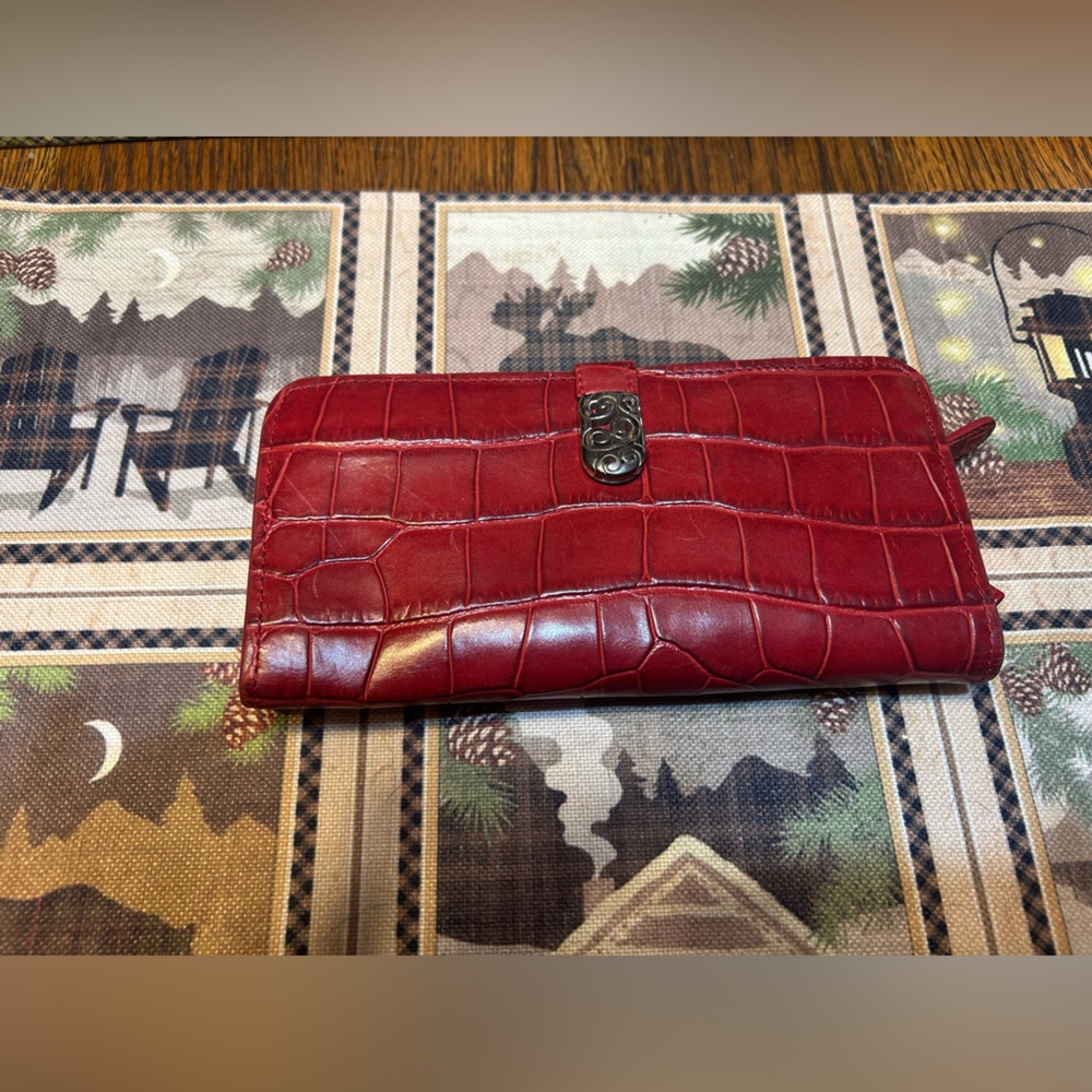Brighton Red Embossed Wallet